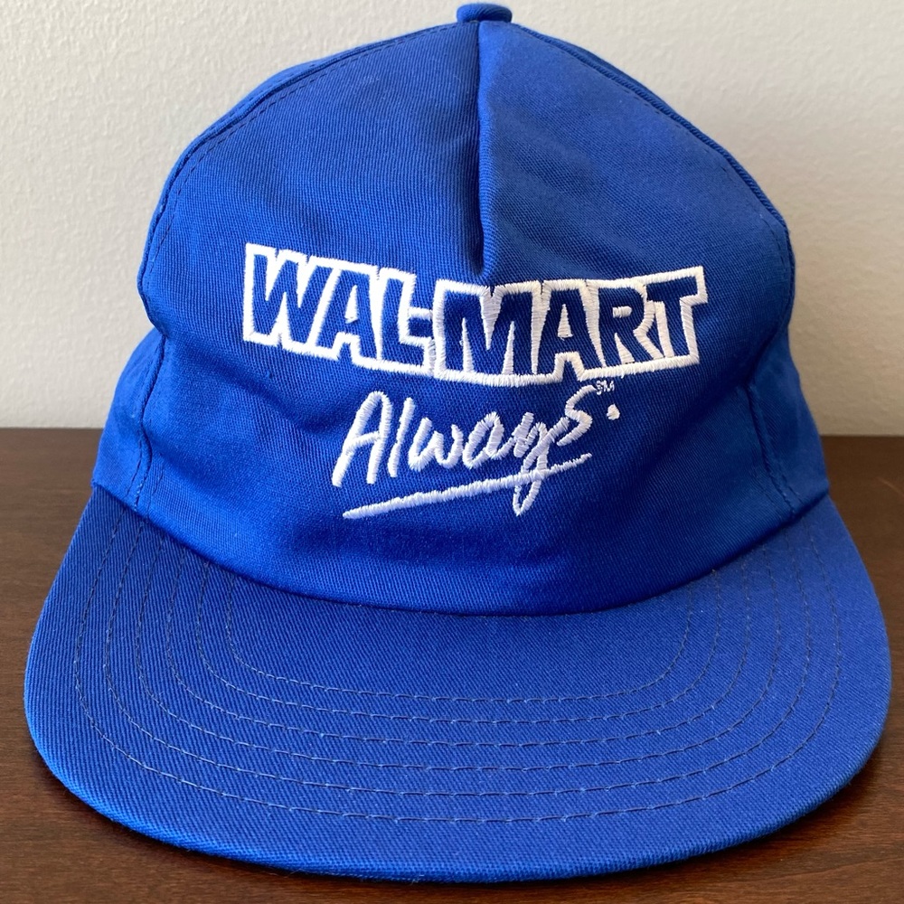 Vintage Blue Trucker hat Walmart Always Cap  Embroidered Snapback Made USA